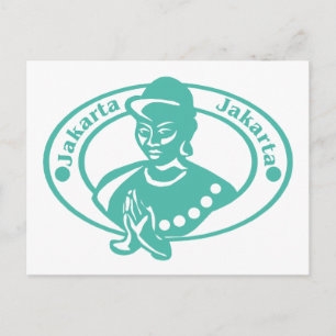 Carte Postale Timbre de Jakarta
