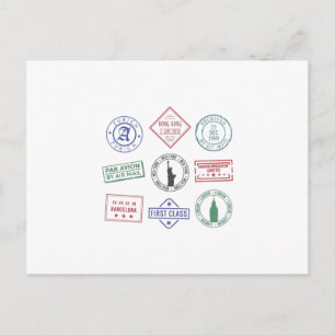 Carte Postale Timbre de passeport