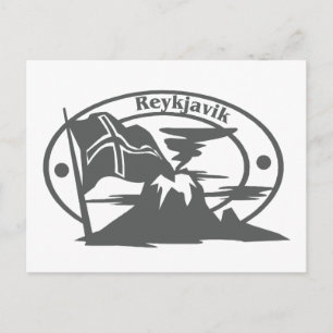 Carte Postale Timbre de Reykjavik