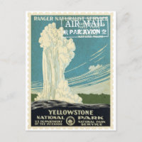 Timbre du parc de Yellowstone vintage