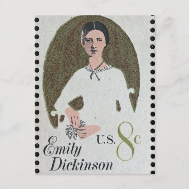 Carte Postale Timbre Emily Dickinson (Devant)