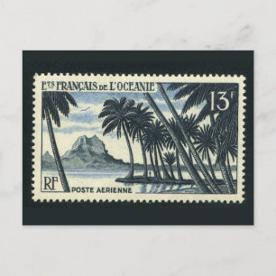 Carte postale Timbre gravé vintage