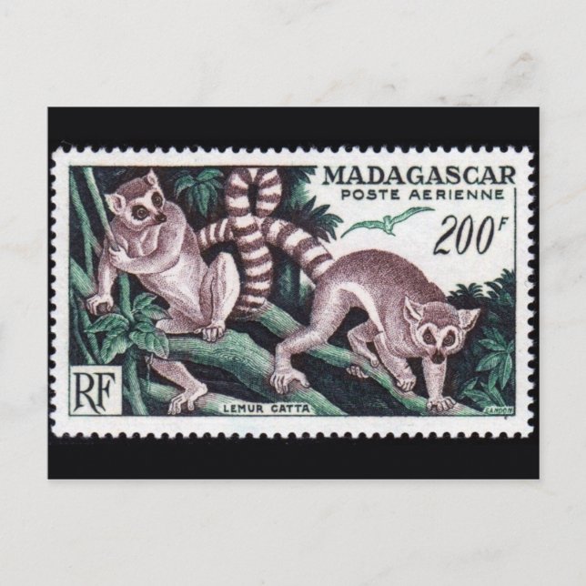 Carte postale Timbre gravé vintage (Devant)