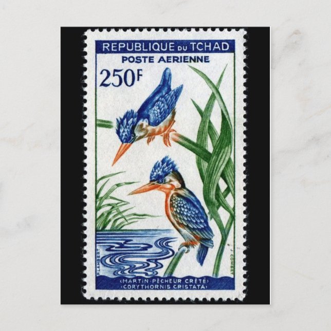 Carte postale Timbre gravé vintage (Devant)