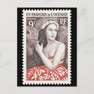 Carte postale Timbre gravé vintage