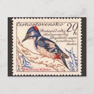 Carte postale Timbre gravé vintage