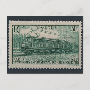 Carte postale Timbre gravé vintage