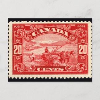 Carte postale Timbre gravé vintage