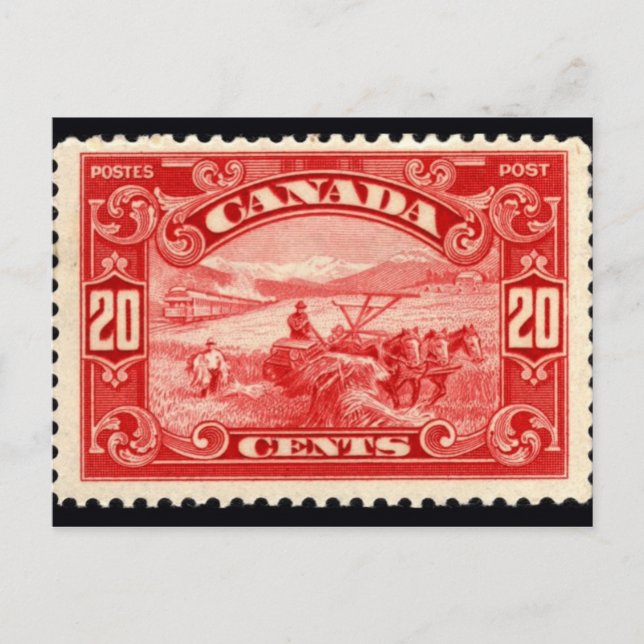 Carte postale Timbre gravé vintage (Devant)