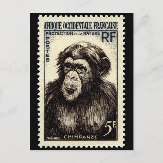 Carte postale Timbre gravé vintage (Devant)