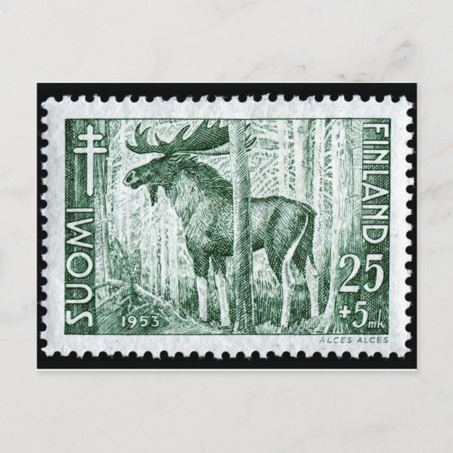 Carte postale Timbre gravé vintage (Devant)