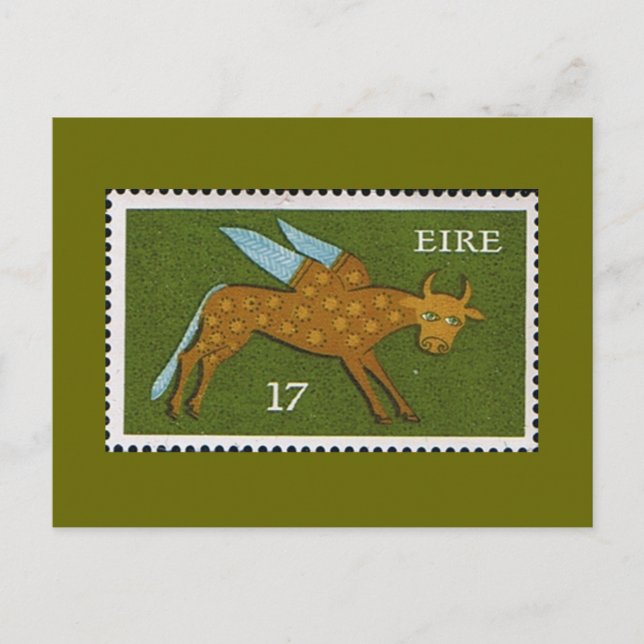 Carte Postale Timbre-poste décimal d'Eire Irlande 1974 (Devant)
