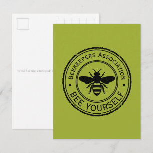 Carte Postale Timbre - VOTRE TEXTE - ABEILLE 1 - Fan délire