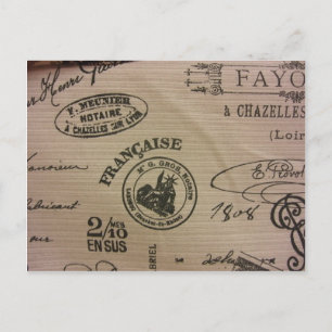 Carte Postale Timbres de voyage français