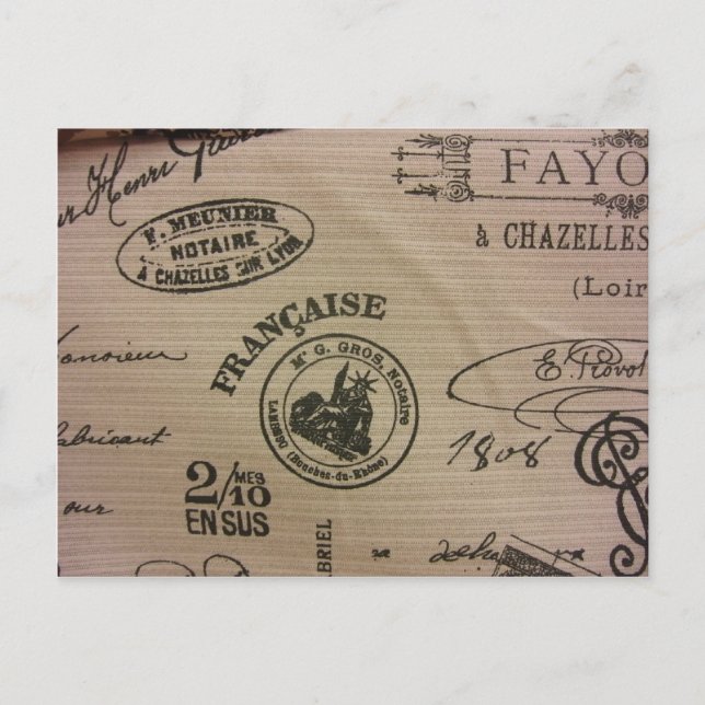 Carte Postale Timbres de voyage français (Devant)