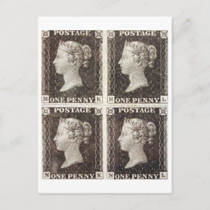 Carte postale - Timbres-postes Penny Black