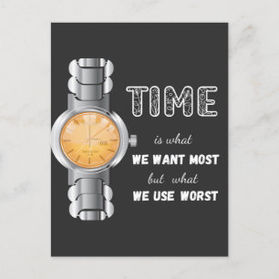 Carte Postale Time Inspiration Quote