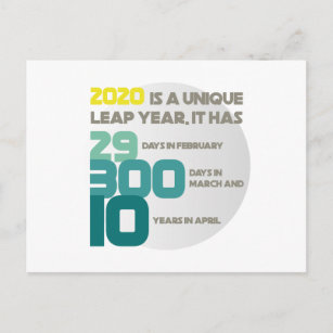 Carte Postale Time Slow Down Quarantine 2020 Leap Year Quote
