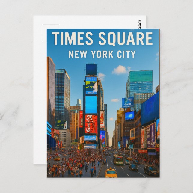 Carte Postale Times Square – New York City (Devant / Derrière)