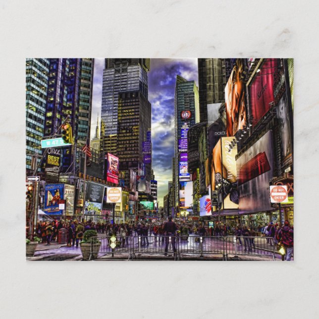 Carte Postale Times Square Photo en HDR (Devant)