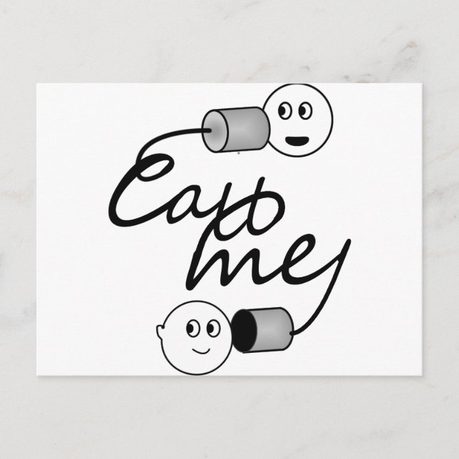 Carte Postale Tin Can Phone Call Me (Devant)