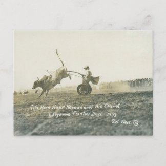Carte Postale Tin Horn Hank Keenan et son char.