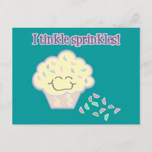 Carte Postale tinkle saupoudrer drôle cupcake