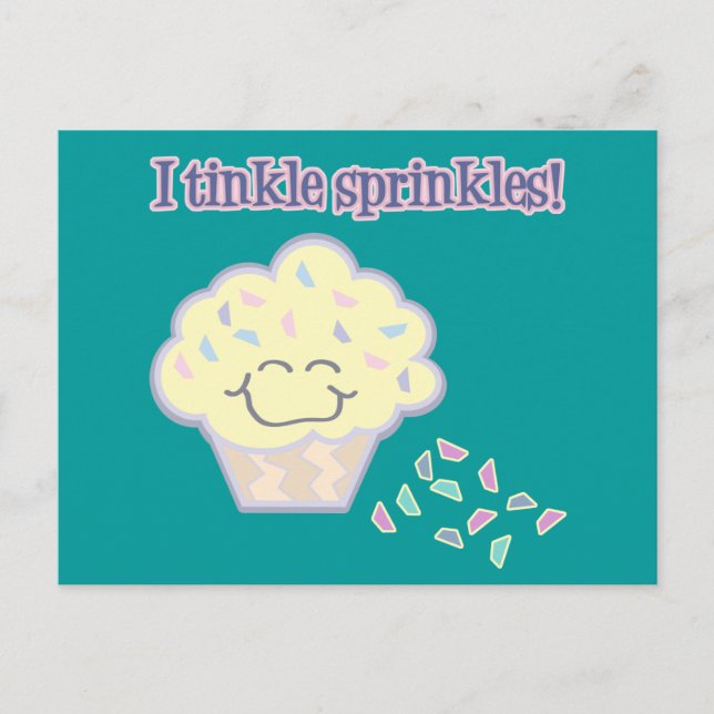 Carte Postale tinkle saupoudrer drôle cupcake (Devant)