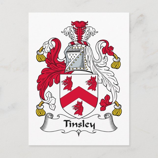 Carte Postale Tinsley Family Crest (Devant)