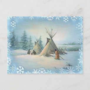 Carte Postale TIPI CAMP SQUAW par SHARON SHARPE