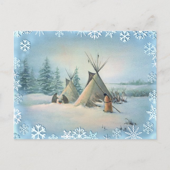 Carte Postale TIPI CAMP SQUAW par SHARON SHARPE (Devant)