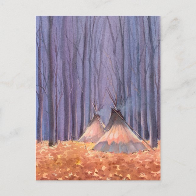 Carte Postale TIPIS FEUILLE FALLEN par SHARON SHARPE (Devant)