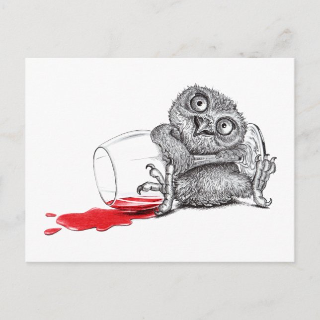 Carte Postale Tipsy Owl - Parti (Devant)