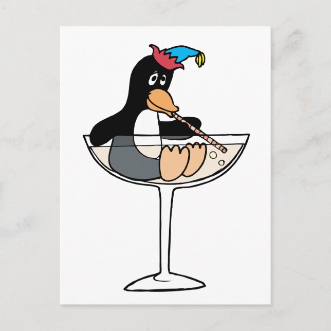 Carte Postale Tipsy Penguin (Devant)