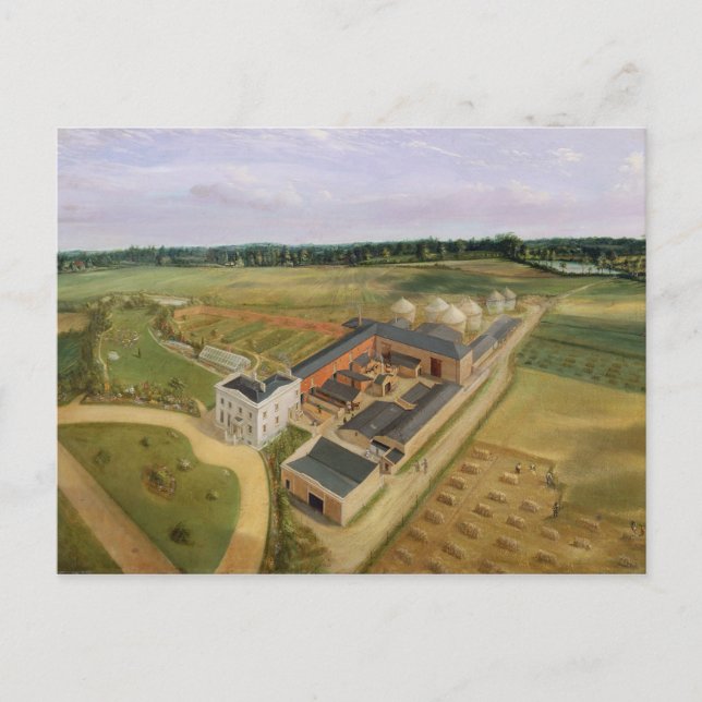 Carte Postale Tiptree Hall and Farm, Essex, c.1850-60 (huile sur (Devant)