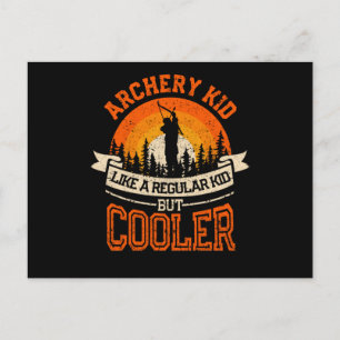 Carte Postale Tir à l'arc Enfants amusants Bow et Arrow