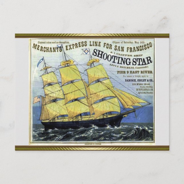 Carte Postale Tir Star Clipper voile (Devant)