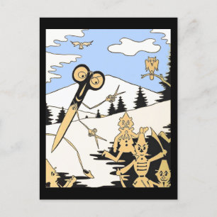 Carte Postale tirage de ciseaux meurtriers