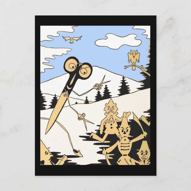 Carte Postale tirage de ciseaux meurtriers (Devant)
