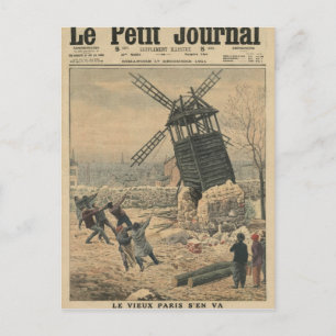 Carte Postale Tirage d'un des derniers moulins à vent