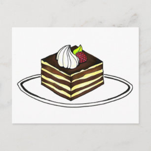 Carte Postale Tiramisu Dessert Boulangerie Italienne Foin Italie