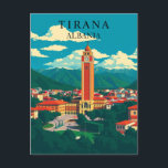 Carte Postale Tirana, Albanie Vintage voyage Balkan Art<br><div class="desc">Découvrez la capitale colorée de Tirana, en Albanie, avec cette carte postale vintage qui met en valeur le mélange unique de modernité et d'histoire de la ville. Connue pour ses carrés animés, sa statue emblématique de Skanderbeg et ses bâtiments aux couleurs pastel, Tirana exprime l'énergie et l'esprit de la récente...</div>