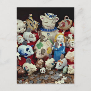 Carte Postale Tirelires pour enfants