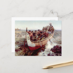 Carte Postale Tirer sur les rapides par Frances Anne Hopkins