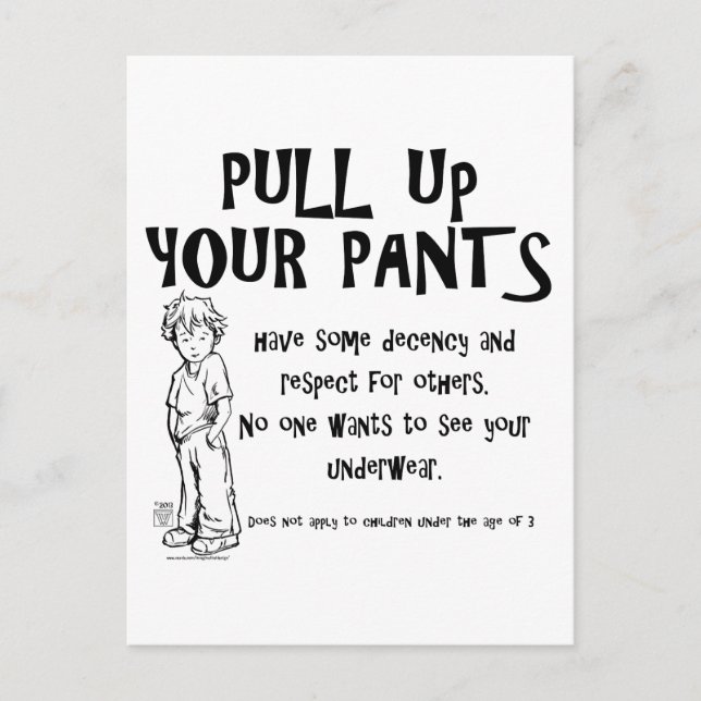 Carte Postale Tirez sur votre pantalon (Devant)