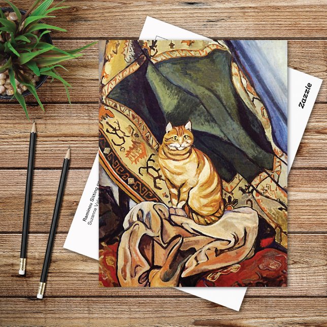 Carte Postale Tissu de chat Raminou Suzanne Valadon (Créateur téléchargé)