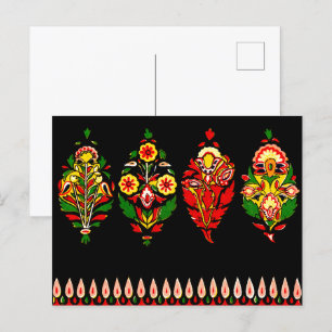Carte Postale Tissu de coton indien
