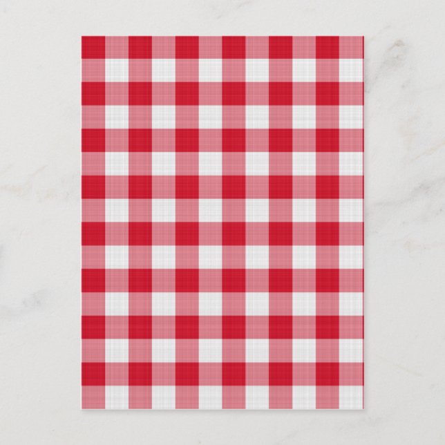 Carte Postale tissu de table rouge (Devant)