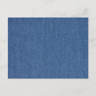 Carte Postale Tissu d'origine bleu mode jean denim