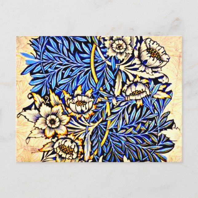 Carte postale - Tissu vintage / Mode - William Mor (Devant)